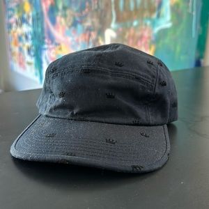 Stussy Five Panel Navy Adjustable Twill Cap with Embroidered Navy Crowns